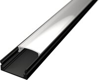 BES LED LED Strip Profiel - Delectro Profi - Zwart Aluminium - 1 Meter - 17.1x8mm - Opbouw