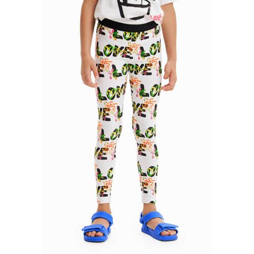 Desigual legging met all over print ecru