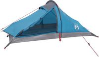 vidaXL Backpacking Tent 4-persoons Blauw Polyester met PU Coating