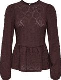 ONLY Peplum top ONLGIAVANNA Decadent Chocolate