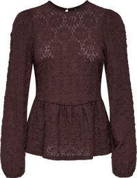 ONLY Peplum top ONLGIAVANNA Decadent Chocolate