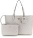 GUESS shopper schoudertas met laptopvak Power Play II Large Tech Tote Bone Logo crème