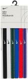 NIKE Flex Classic Headbands 6pk - Blauw, rood