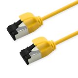 Roline S/FTP (PiMF) Patchkabel Cat.8 (Klasse I), LSOH, extra dun, geel, 1 m