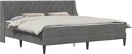 vidaXL Bedframe met matras, donkergrijs, 200 x 200 cm, fluweel