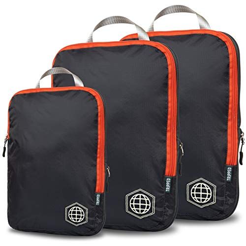 Compressie Reistassen Travel Organizer - 3-delige Grijze Set