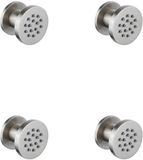FortiFura Calvi zijdouche - 5cm - rond - 4 stuks - PVD - geborsteld RVS