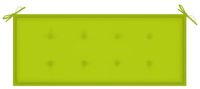 vidaXL Stapelbare tuinbank met kussen, 128,5 cm, massief teakhout