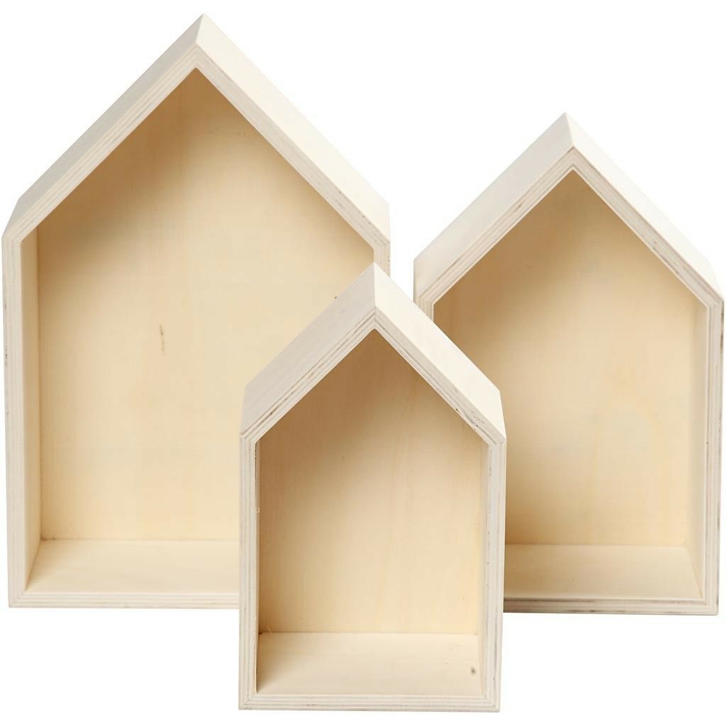 Creativ Company Opbergdoos - Hout - Overige Vorm - 3 Stuks