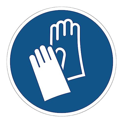 Ambiance Sticker Sticker - Beschermende handschoenen vereist - Ø 30 cm