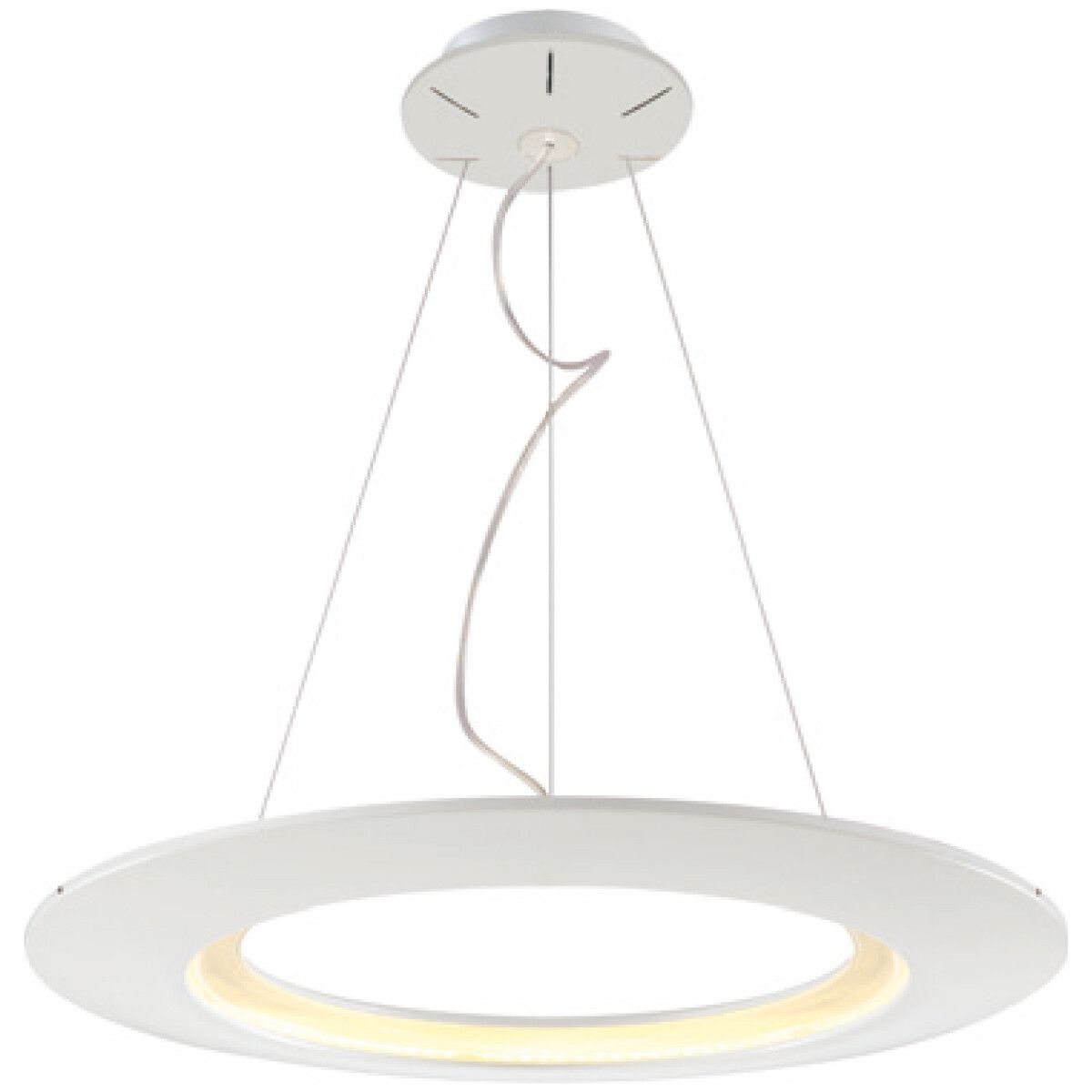Concepty LED Hanglamp - 35W - Natuurlijk Wit 4000K - Wit Aluminium - Rond