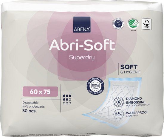 ABENA Abri-Soft SuperDry 60 x 75 cm - 4 x 30 stuks