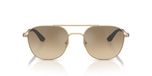 Giorgio Armani AR 6178 Lunettes de soleil homme Or Marron Pilote 54mm