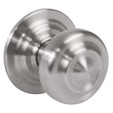 Amig Messing Deurknop - Stalen Voet - Diameter handgreep 70 mm - Inclusief bevestigingsschroef en moer - Ideaal voor voordeuren - Afwerking: Mat Chroom