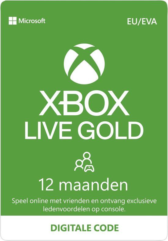 Xbox Microsoft Xbox Live Gold - 12 Maanden Abonnement - Xbox Series X|S, Xbox One & Xbox 360 Download