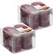 Trend Candles Bougies parfumées/Bougies chauffe-plat - 24x - Parfum Cannelle - 4 Heures de combustion - Coupelle transparente