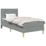 vidaXL Bedframe 90 x 200 cm Lichtgrijs