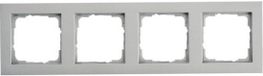 Gira E2 Afdekraam 4-voudig - Aluminium mat