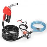 VEVOR Pompe de transfert de carburant électrique portable 12 V CC 8 GPM 30 L/min 1/5 CV buse de carburant arrêt automatique, long tuyau d'entrée et de sortie, pour mélange d'essence, diesel, kérosène, méthanol
