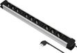 Electraline 61900 - Alu-Line Multiprise avec 9 prises - 2 m - Boîtier en aluminium - Argent/noir