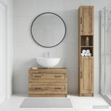 Maison Exclusive - Ensemble de deux meubles de salle de bain en bois, modèle UTRECHT, finition chêne artisanal