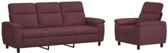 vidaXL Canapé 2 places Violet Tissu