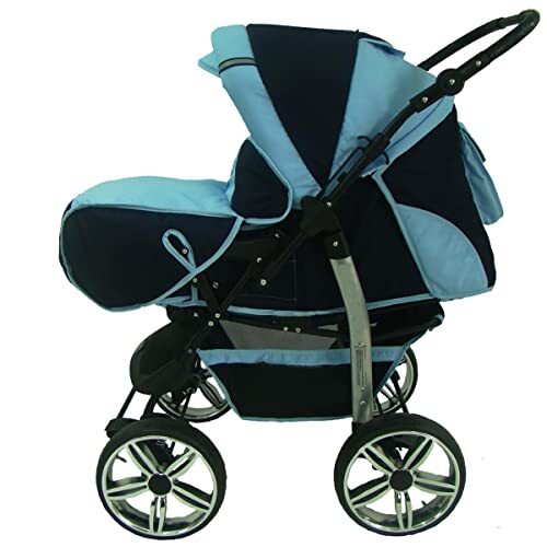 SaintBaby Kinderwagen 3-in-1 2in1 Set Isofix Buggy Combi Kinderwagen King Car by Blue 86 2in1 (zonder autostoel)