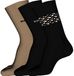 Hugo Boss Coffret Chaussettes Homme 3-Pack Noir / Beige