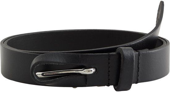 WE Fashion DAMES THE LEATHER BELT Black Leather 95 cm