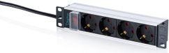 DIGITUS 10 inch stekkerdoos – 4 stekkers met aardingscontact – 1 HE
