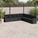 Prolenta Maison Exclusive - Tuinset voor in de tuin, 9-delig, met kussens, zwart, van polyrotan