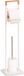 Zeller Toiletborstelhouder inclusief WC-rolhouder en borstel - wit - metaal / bamboe - 75 cm