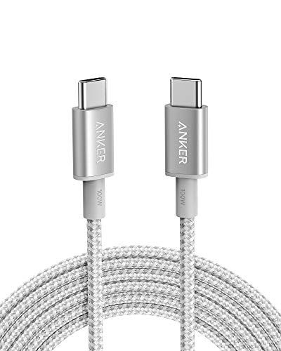 Anker New Nylon USB-C to USB-C 2.0 100W 10ft Cable - Silver