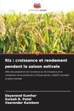 Riz: croissance et rendement pendant la saison estivale