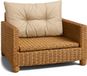 Amazinggirl Coussin de salon pour meubles de jardin - Coussin de dossier 40x50 cm Beige