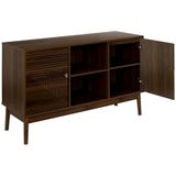 HOME DECO FACTORY, HD0561, Elegante Tiffany buffet in bruin hout, veelzijdig opbergmeubel voor eetkamer of woonkamer, gemakkelijk te onderhouden, afmetingen 120x70x40 cm, bruin