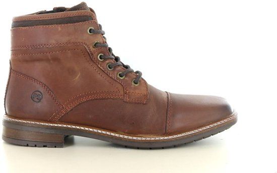 PS Poelman Joni 01 Cognac Leren Veterboots Heren Maat 44