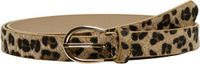 ONLY CARMAKOMA CARROMY HAIRY LEO AOP PU JEANS BELT Dames Riemen Wit Polyester
