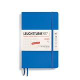 LEUCHTTURM1917 370612 maandplanner & notitieboek 2025, paperback B6+ softcover - 16 maanden, 80 g, gelinieerd - Sky