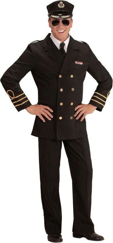 Widmann Piloot & Luchtvaart Kostuum Traditionele Marine Officier Man Small Carnaval kostuum Verkleedkleding