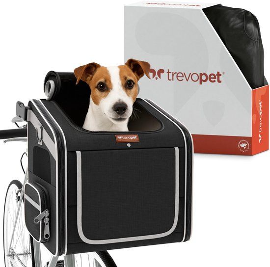 TrevoPet® Hondenfietsmand Voorop - Zwart