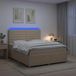Maison Exclusive - Lit boxspring à LED avec matelas crème 140 x 200 cm en tissu