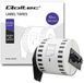Qoltec Ruban pour Brother - 62mm x 30.48m - Impression Blanc/Noir - Rouleau avec support