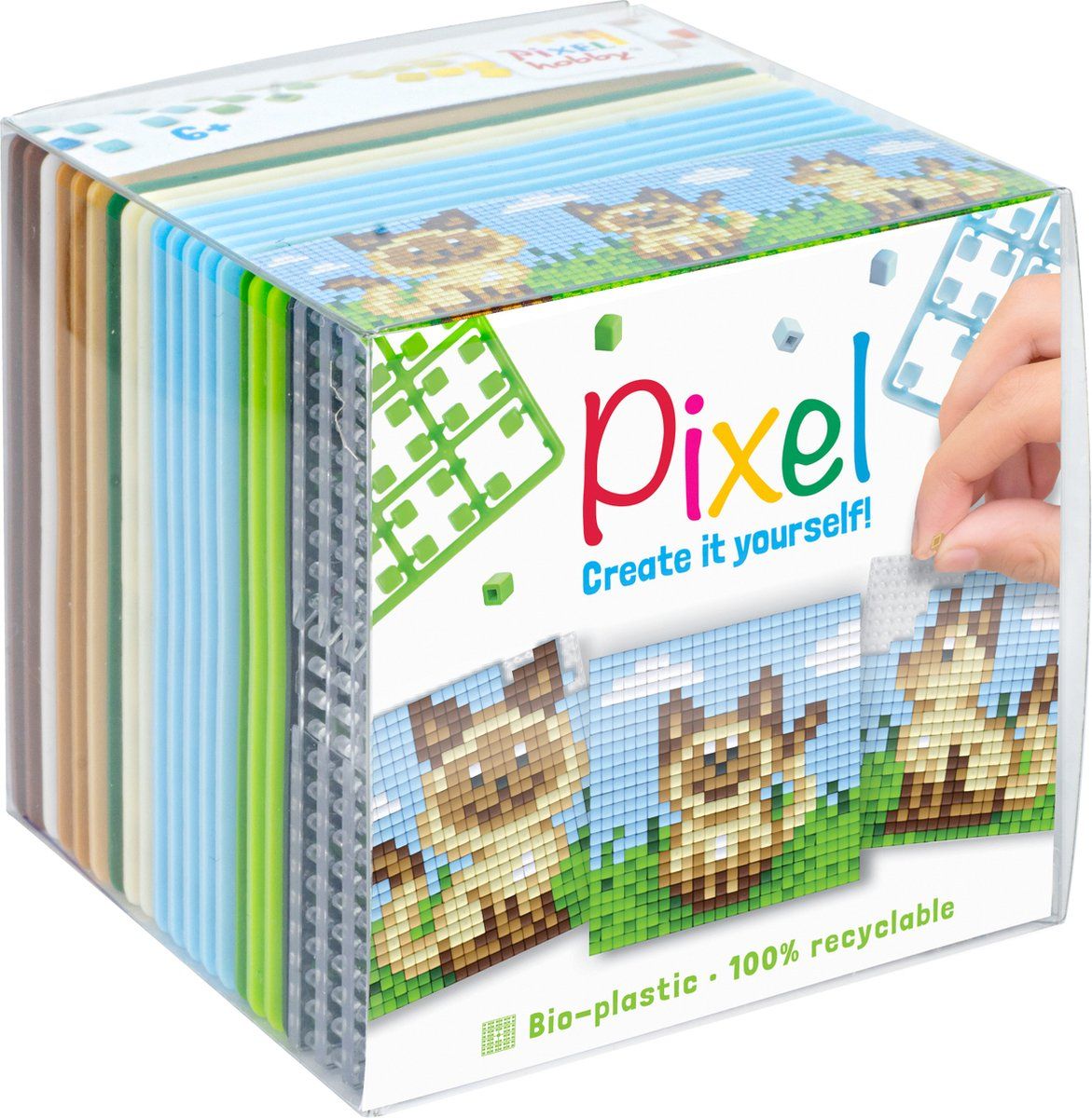 PIXELHOBBY Pixel Create it yourself kubus setje poezen - 8718468029021
