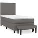 vidaXL Boxspringbed met matras, grijs, 80x200 cm, kunstleer