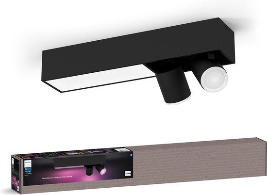 Philips Hue Centris Opbouwspot - Zwart - 2-Spots - Rechthoekig