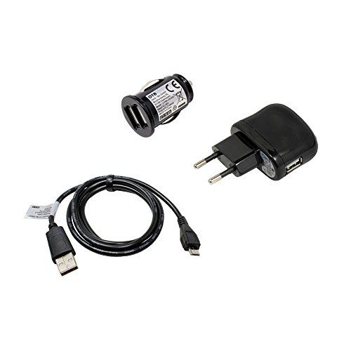 Mobile-Laden Oplaadset compatibel met Kodak Pixpro SP360 4K, Auto dubbele USB-adapter, USB-kabel, 2000mA