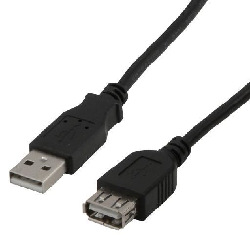 MCL MC922AMF-1M/N USB-kabel - 1 m - Zwart