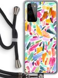 Case Company® - OnePlus 9 Pro Case with Cord - Watercolor Brushstrokes - Black Cord - Back Cover