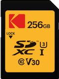 Kodak 256GB SD UHS-I U3 V30 100Mb/s Geheugenkaart